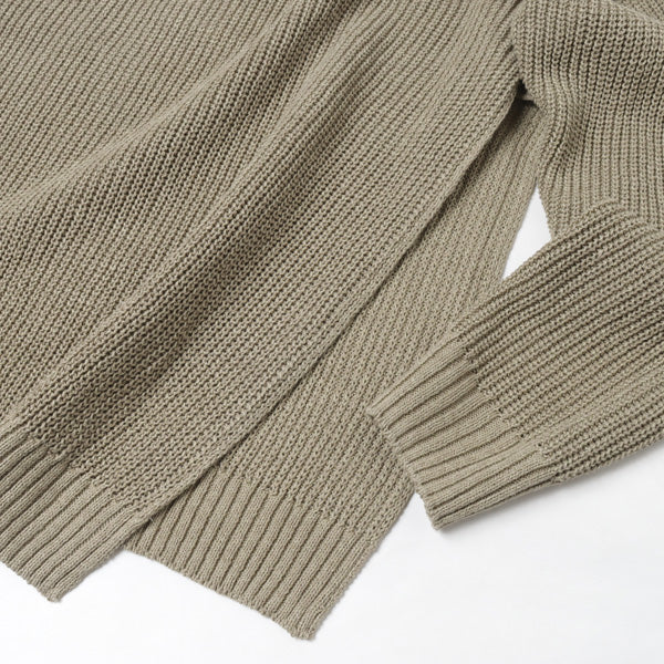 MOCK NECK PULL OVER ORGANIC COTTONxHEMPxPAPER YARN