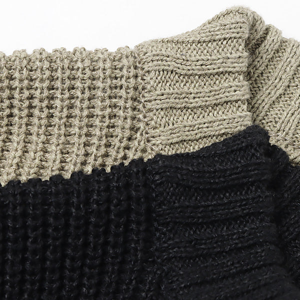 MOCK NECK PULL OVER ORGANIC COTTONxHEMPxPAPER YARN