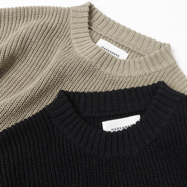 MOCK NECK PULL OVER ORGANIC COTTONxHEMPxPAPER YARN