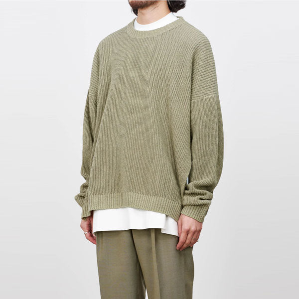 MOCK NECK PULL OVER ORGANIC COTTONxHEMPxPAPER YARN