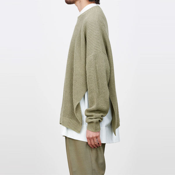 MOCK NECK PULL OVER ORGANIC COTTONxHEMPxPAPER YARN