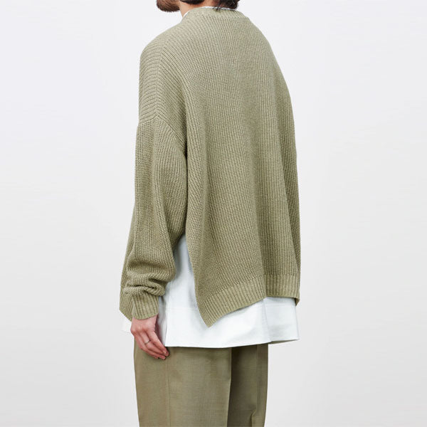 MOCK NECK PULL OVER ORGANIC COTTONxHEMPxPAPER YARN