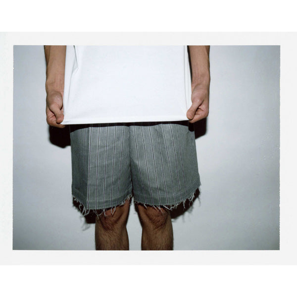 FRAYED HEM SHORTS(STRIPE)