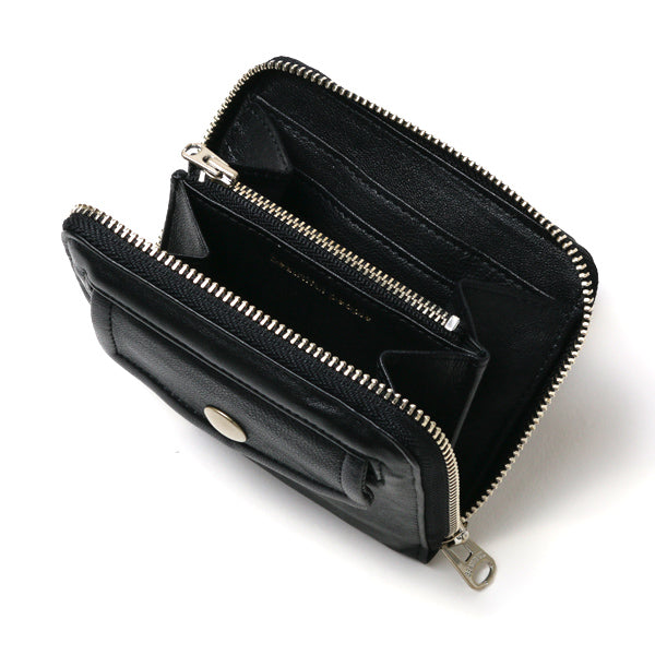 shrink leather fold wallet