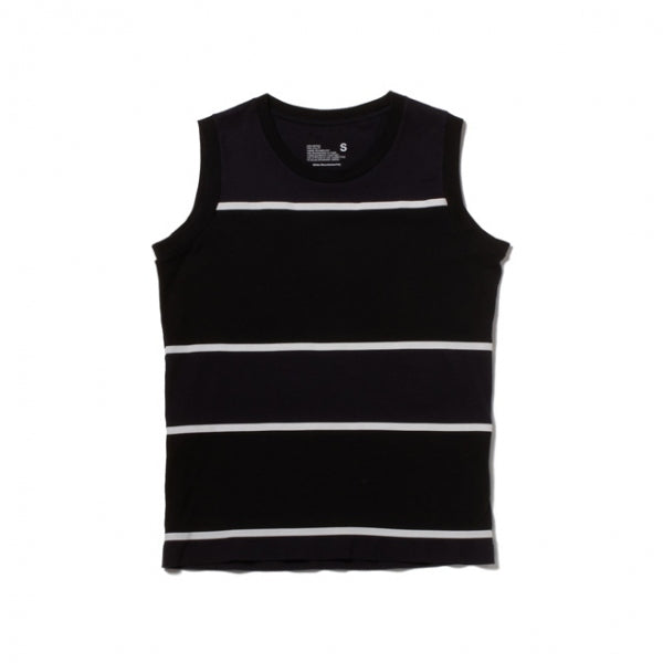 CONTRASTED BORDER NO SLEEVE T-SHIRT
