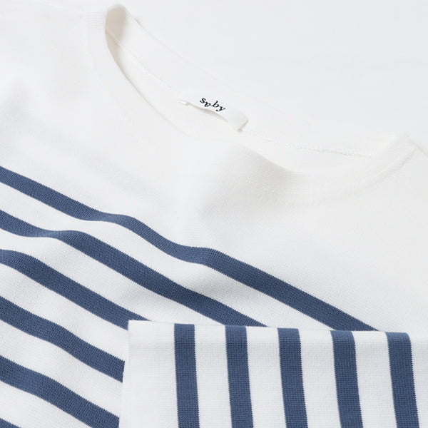 MILAN RIB BOAT NECK BORDER KNIT SS 14G CompactYarn