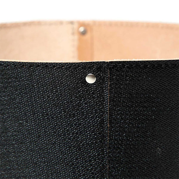 D-RING TRASH CAN COW LEATHER