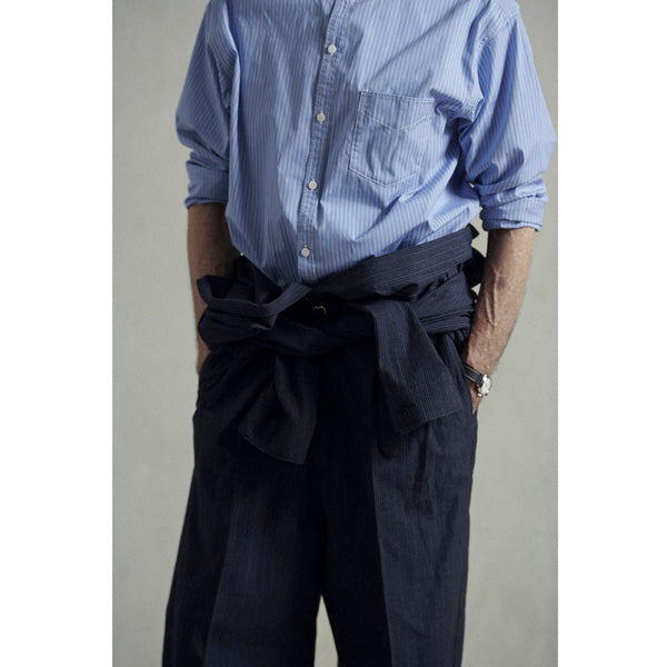 STUD BUTTON BAND COLLAR SHIRTS