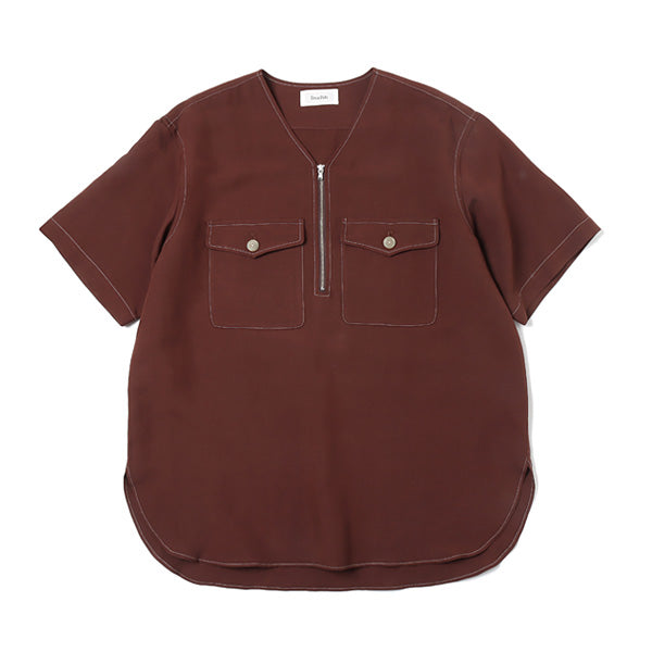 Vneck S/S Zip Shirt