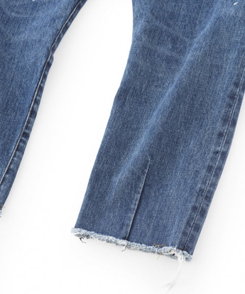 B.C. Damaged Denim Pants - Slim Ankle Cut Off