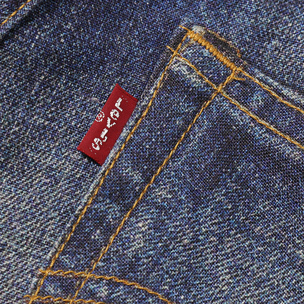 ヘンプ麻キャンバスプリント Levi's Wネーム P206