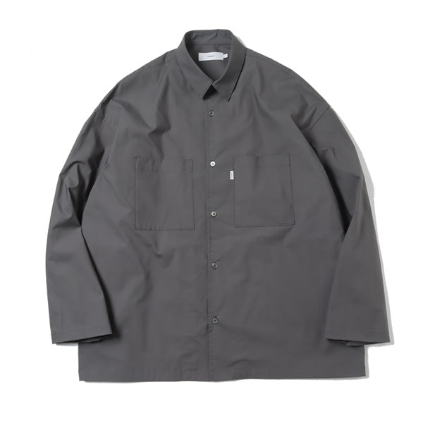 Stretch Typewriter L/S Oversized Box Shirt (GM221-50111B 