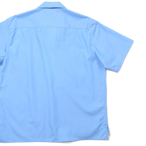 OPEN COLLAR S/S SHIRT(SAX)