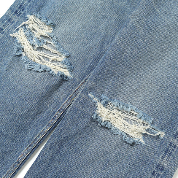 Damage Straight Denim Pants