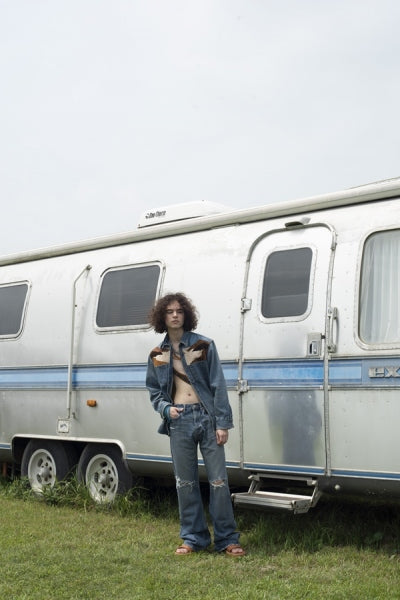 Damage Straight Denim Pants