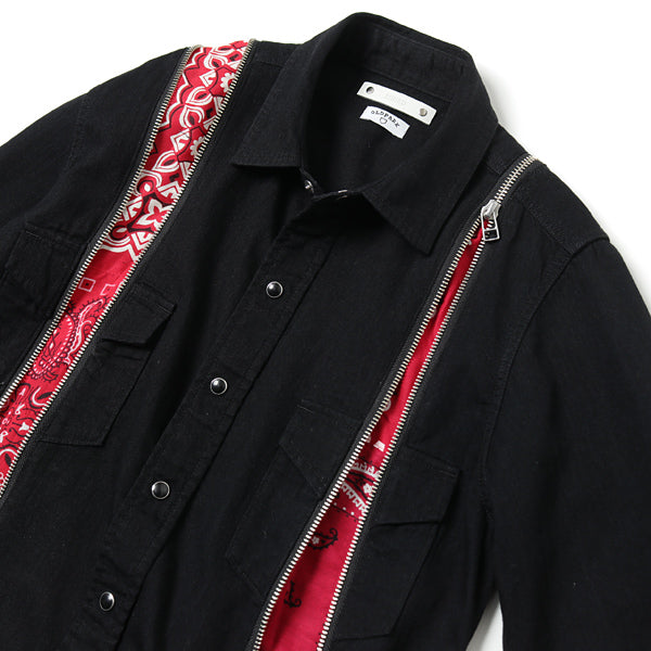 OLD PARK×MINEDENIM Bandana Zip Denim SH
