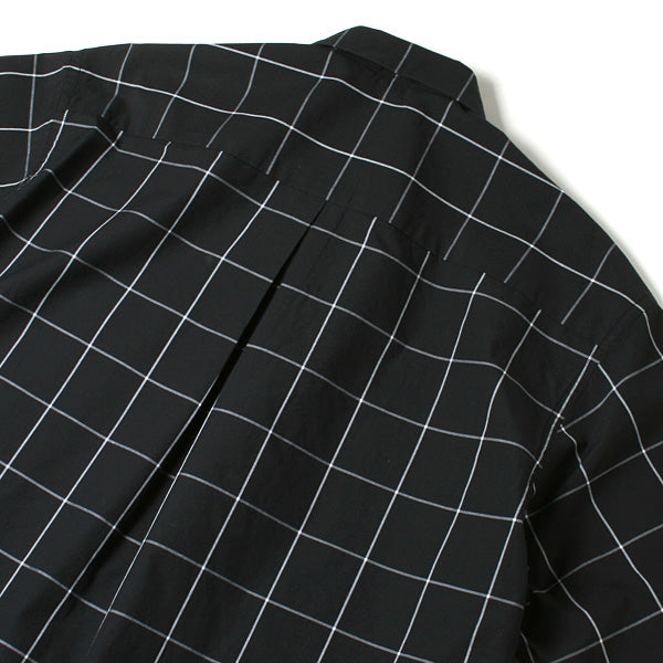 OPEN COLLAR SHIRTS S/S ORGANIC COTTON WINDOWPANE