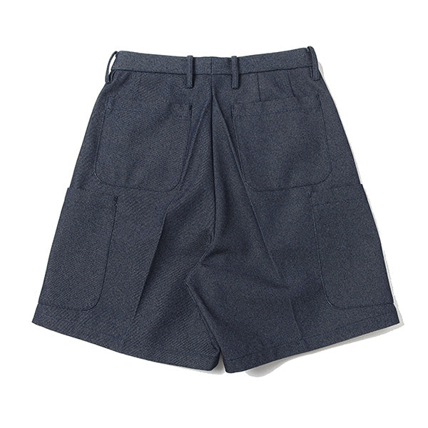 PLASTIC DENIM CARGO SHORTS