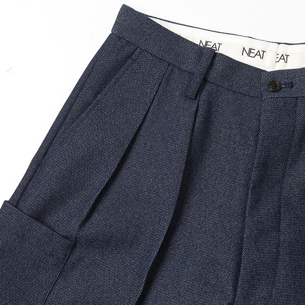 PLASTIC DENIM CARGO SHORTS