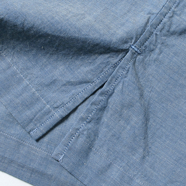 OPEN COLLAR SHIRTS S/S ORGANIC COTTON CHAMBRAY