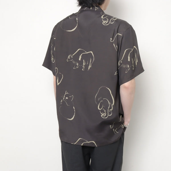 ORIGINAL PRINTED OPEN COLLAR SHIRTS (DRAWING) S/S