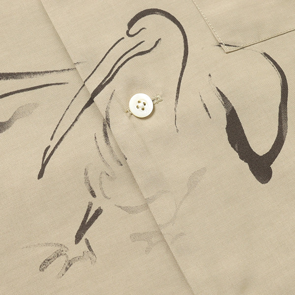 ORIGINAL PRINTED OPEN COLLAR SHIRTS (DRAWING) S/S