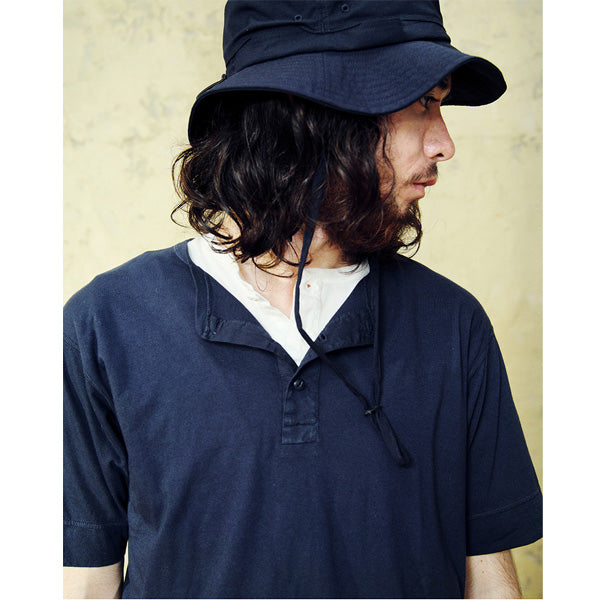 DWL HENLEY NECK S/S TEE COTTON JERSEY OVERDYED VW