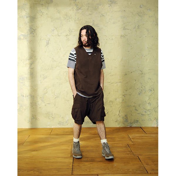 DWELLER BOAT NECK S/S TEE COTTON JERSEY BORDER VW