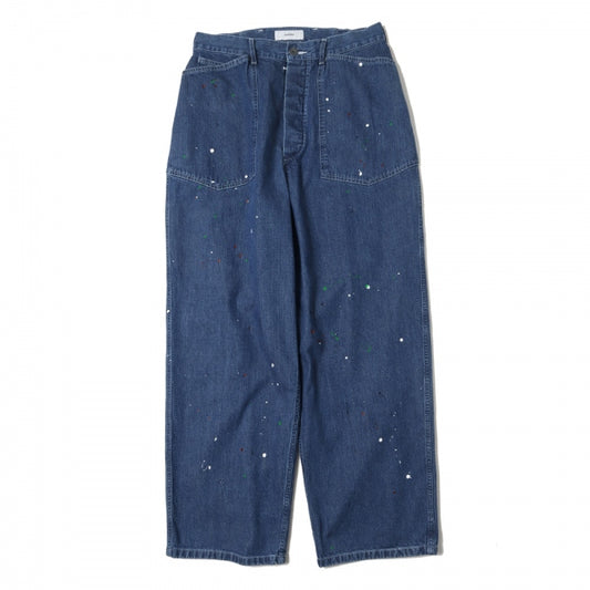 M-35 PAINTED PANTS 10ozORGANIC COTTON INDIGO DENIM