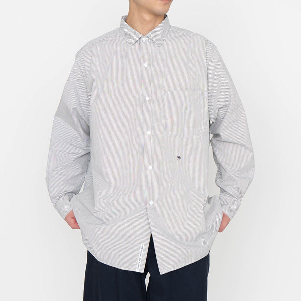 Regular Collar Stripe Wind Shirt