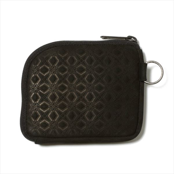 WM x PORTER MOSAIC PATTERN EMBOSSED LEATHER WALLET