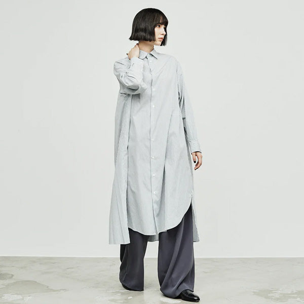 Broad Stripe Regular Oversized Shirt Dress