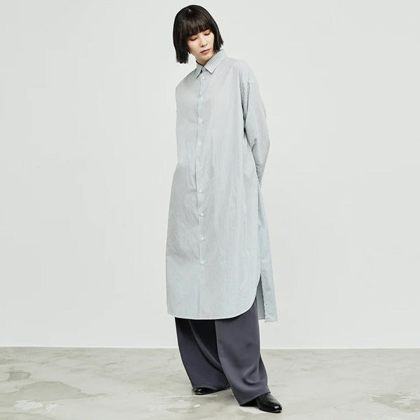 Broad Stripe Regular Oversized Shirt Dress