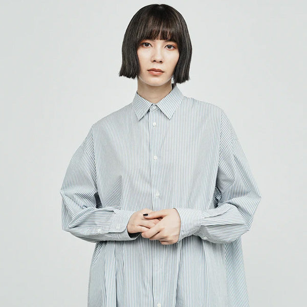 Broad Stripe Regular Oversized Shirt Dress