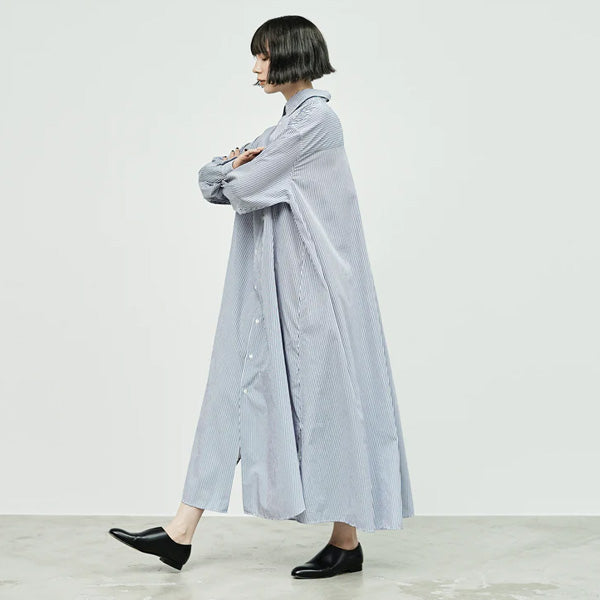 Broad Stripe Regular Oversized Shirt Dress