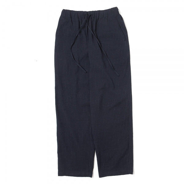 COCOON FIT EASY PANTS WOOL SILK STRIPE