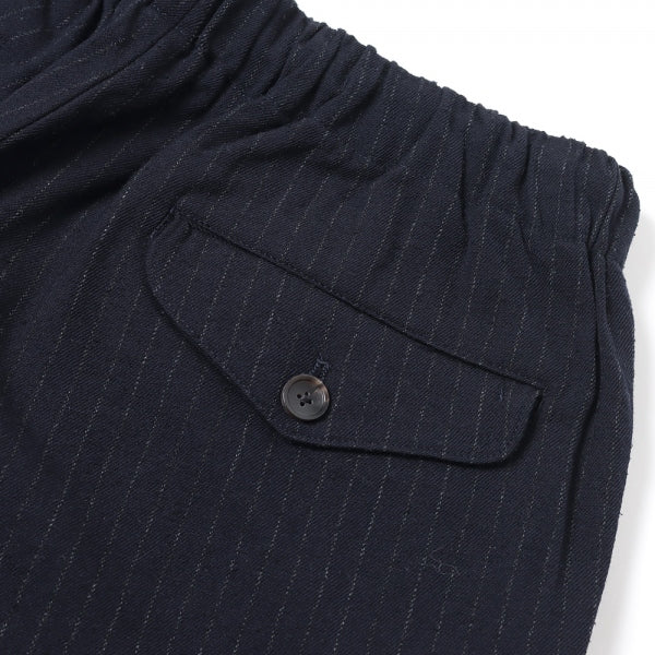 COCOON FIT EASY PANTS WOOL SILK STRIPE