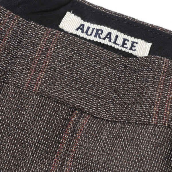 BLUEFACED WOOL CHECK WIDE SLACKS