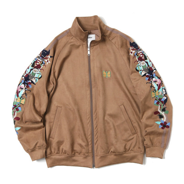 CHAOS EMBROIDERY SUEDE TRACK JACKET