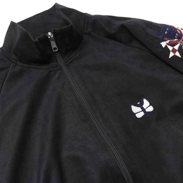CHAOS EMBROIDERY SUEDE TRACK JACKET