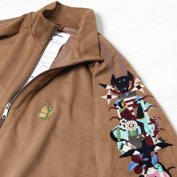 CHAOS EMBROIDERY SUEDE TRACK JACKET