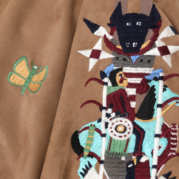 CHAOS EMBROIDERY SUEDE TRACK JACKET