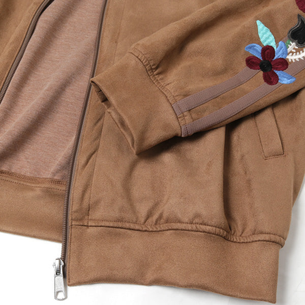 CHAOS EMBROIDERY SUEDE TRACK JACKET