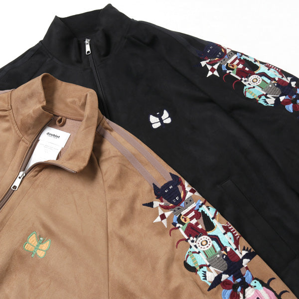 CHAOS EMBROIDERY SUEDE TRACK JACKET