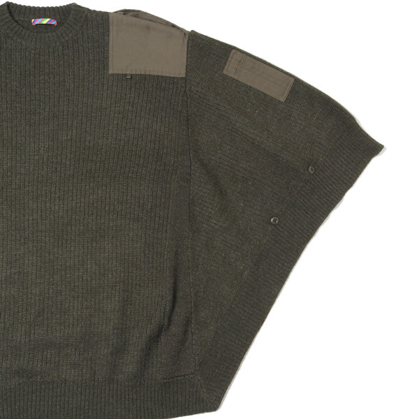 MILITARY KNIT PONCHO