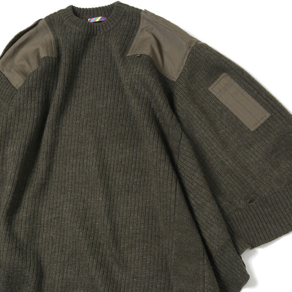 MILITARY KNIT PONCHO
