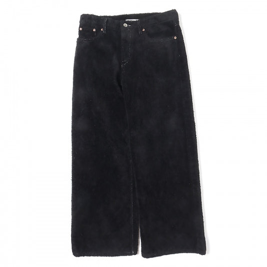 FUZZY LOW-RISE BUGGY PANTS
