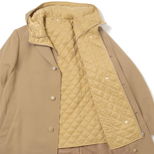 LIGHT WOOL MAX GABARDINE HOODED LINER COAT