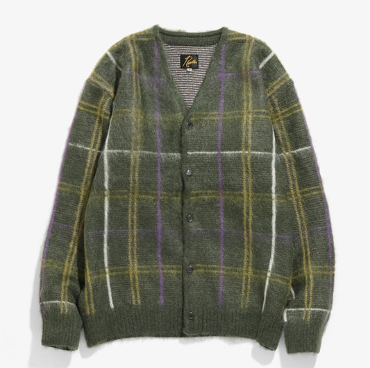 Mohair Cardigan - Windowpane