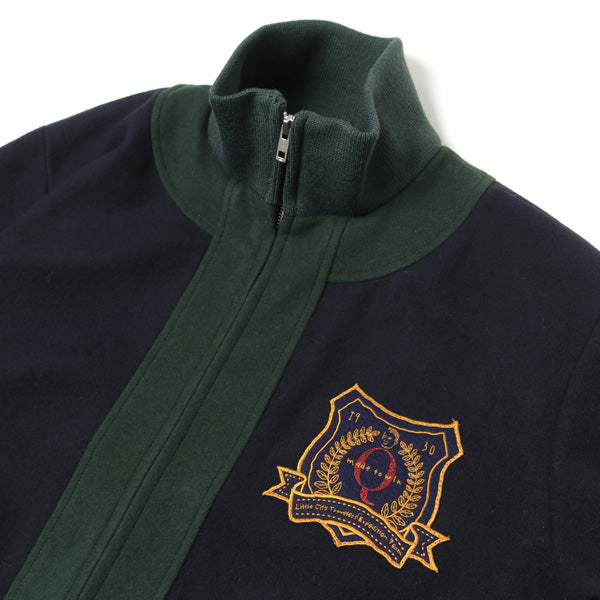 WOOL ZIP VARSITY JACKET